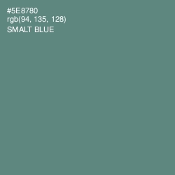 #5E8780 - Smalt Blue Color Image